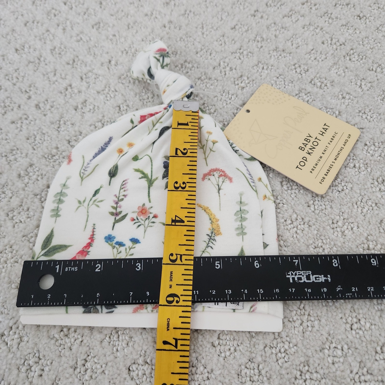 Nwt Baby Top Knot Hat Wildflower Floral Premium Knit Beanie 5 Months+ — image 4 of 7